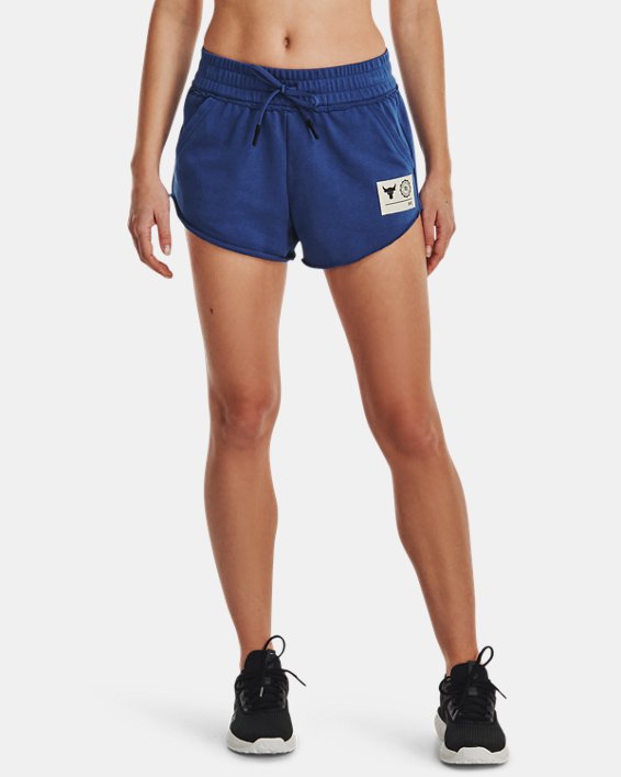 Women's Project Rock Terry Shorts in Blue image number 0